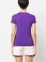 Patrizia Pepe T-shirt met logo van stras Paars - Thumbnail 4