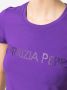 Patrizia Pepe T-shirt met logo van stras Paars - Thumbnail 5