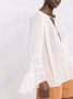 PATRIZIA PEPE Elegante Blouse Lange Mouw Wit White Dames - Thumbnail 5