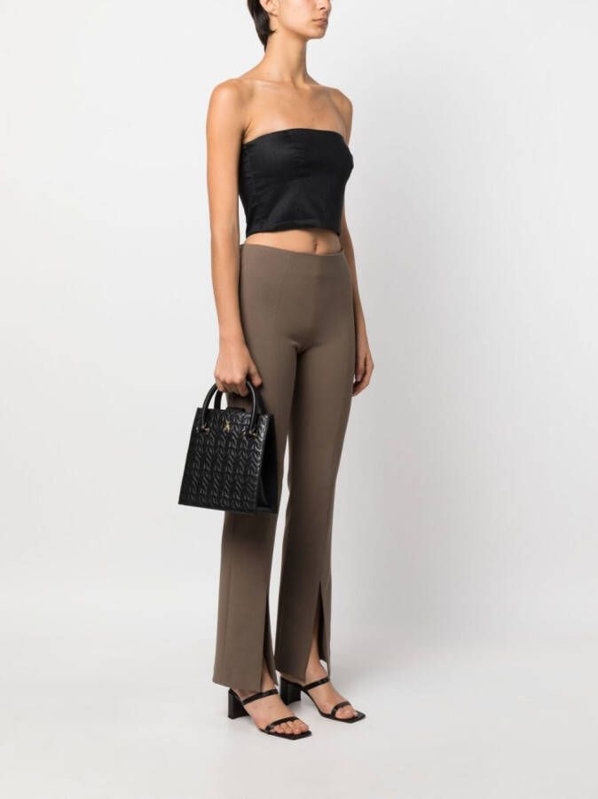 Patrizia Pepe Shopper met logoplakkaat Zwart