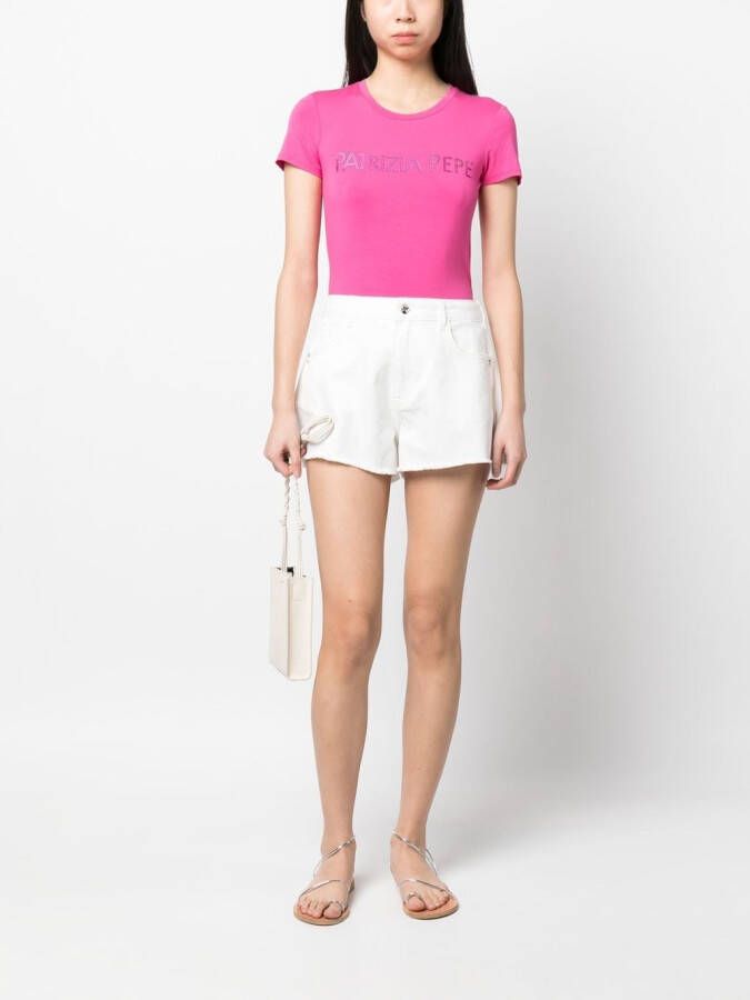 Patrizia Pepe T-shirt met logo Roze