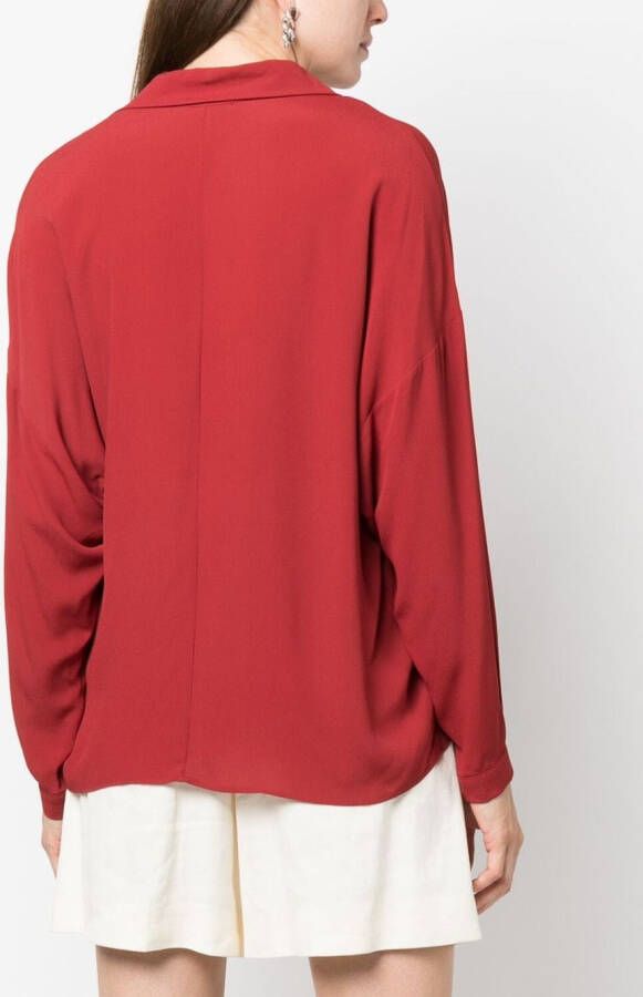 Patrizia Pepe Zijden blouse Rood
