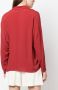 Patrizia Pepe Zijden blouse Rood - Thumbnail 4
