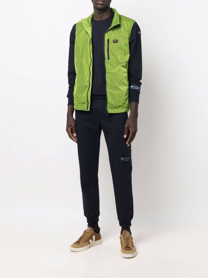 Paul & Shark Bodywarmer met logopatch Groen