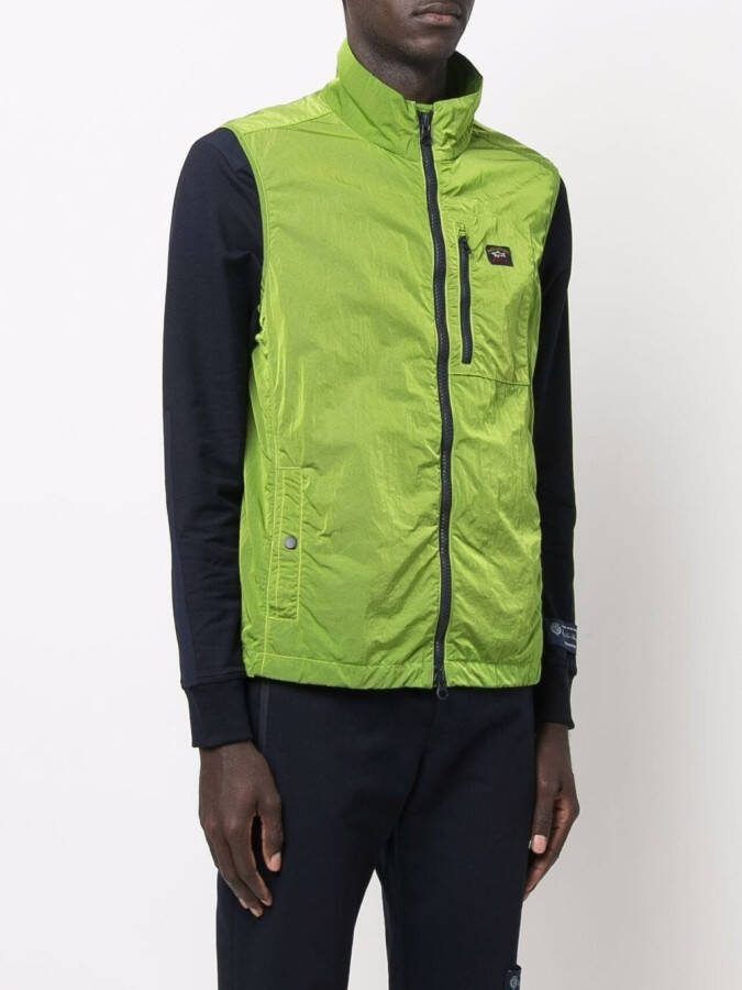 Paul & Shark Bodywarmer met logopatch Groen