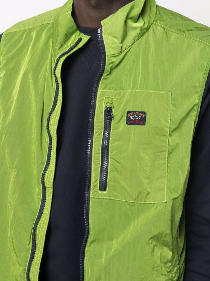 Paul & Shark Bodywarmer met logopatch Groen