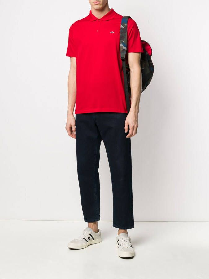 Paul & Shark Getailleerd poloshirt Rood