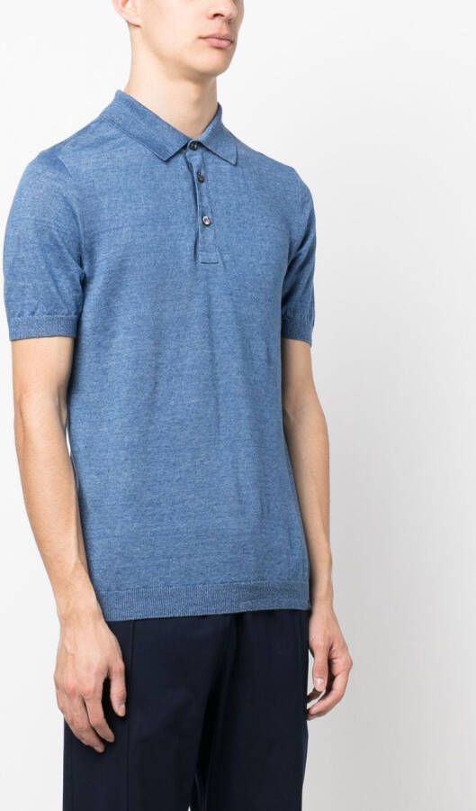 Paul & Shark Linnen poloshirt Blauw