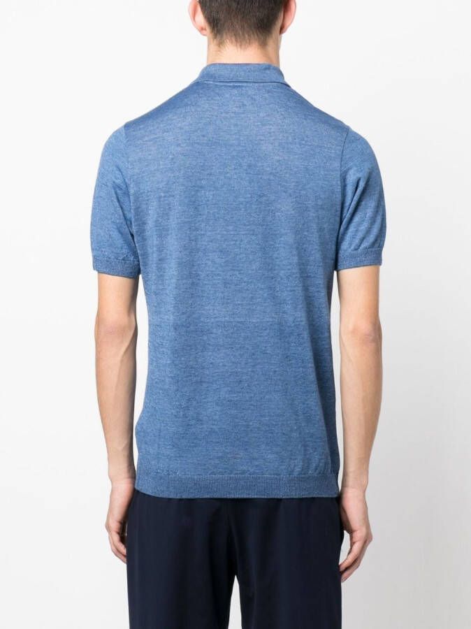 Paul & Shark Linnen poloshirt Blauw