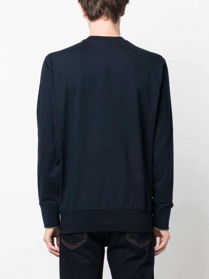 Paul & Shark Sweater met geborduurd logo Blauw