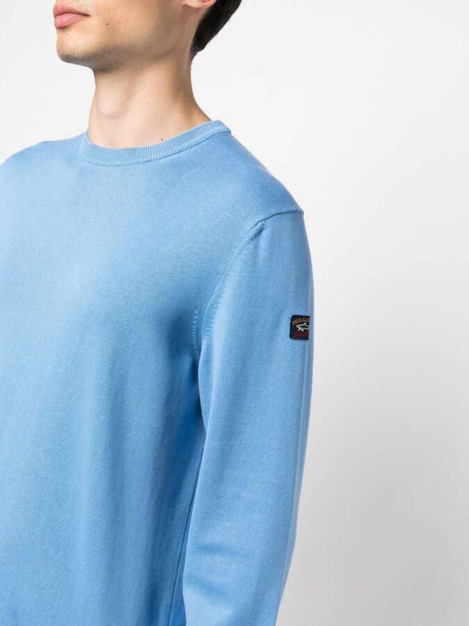 Paul & Shark Sweater met logopatch Blauw