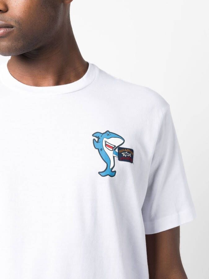 Paul & Shark T-shirt met logoprint Wit