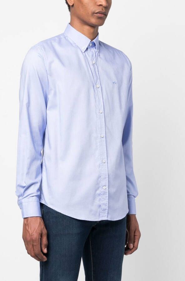 Paul & Shark Overhemd met geborduurd logo Blauw