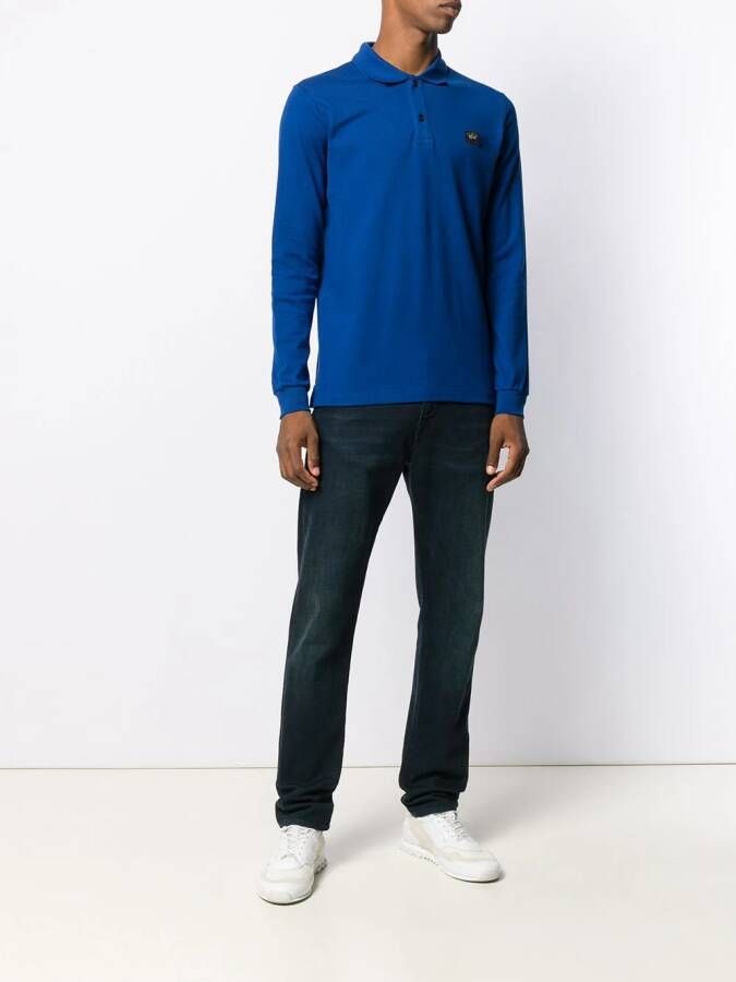 Paul & Shark Poloshirt met geborduurd logo Blauw