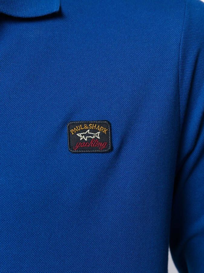 Paul & Shark Poloshirt met geborduurd logo Blauw