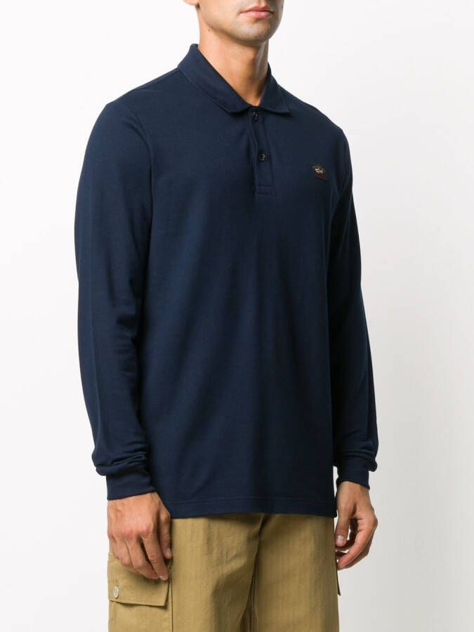 Paul & Shark Poloshirt met lange mouwen Blauw