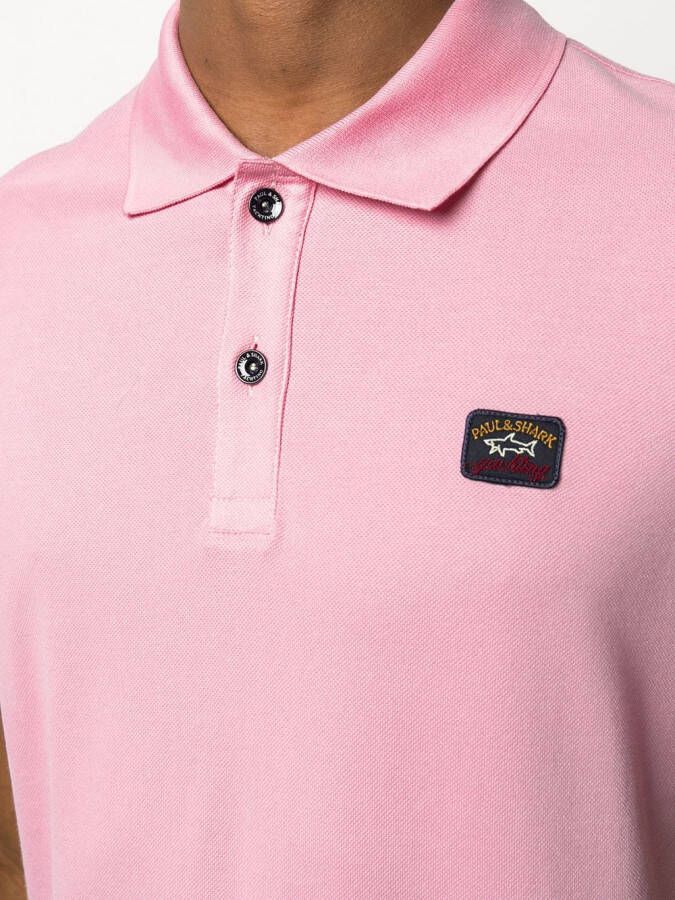 Paul & Shark Poloshirt met logo Roze