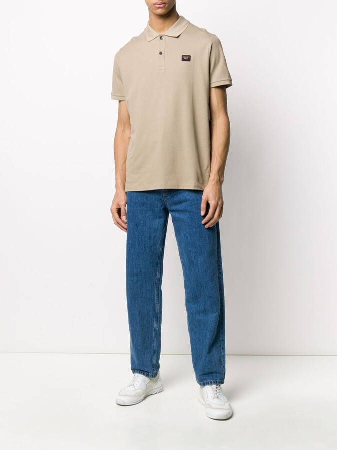 Paul & Shark Poloshirt met logopatch Beige
