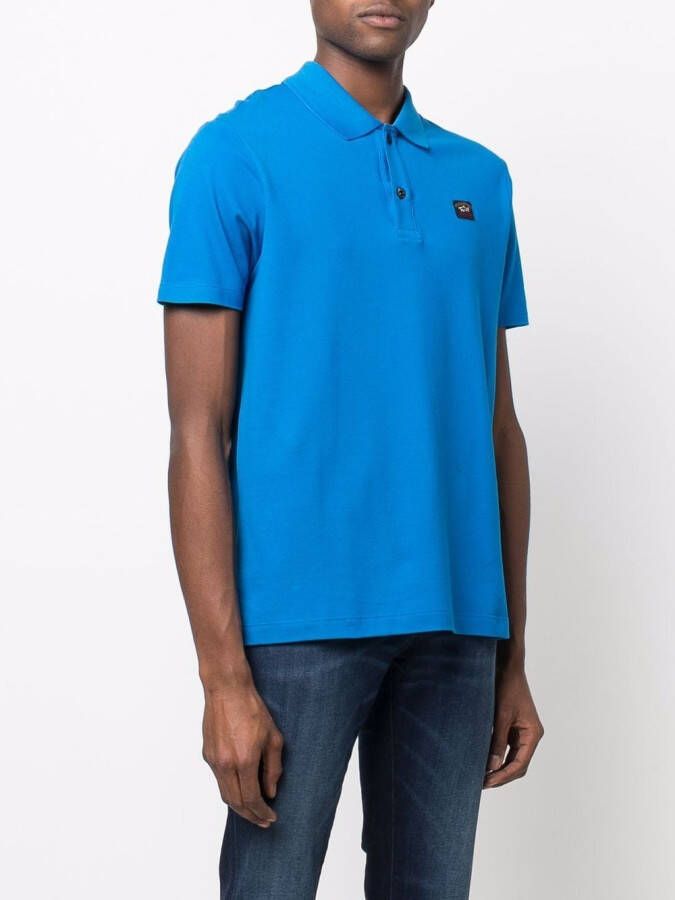 Paul & Shark Poloshirt met logopatch Blauw