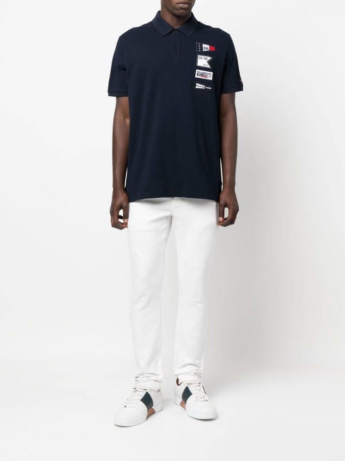 Paul & Shark Poloshirt met logopatch Blauw