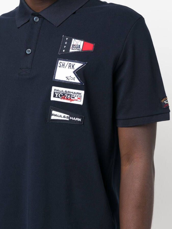 Paul & Shark Poloshirt met logopatch Blauw
