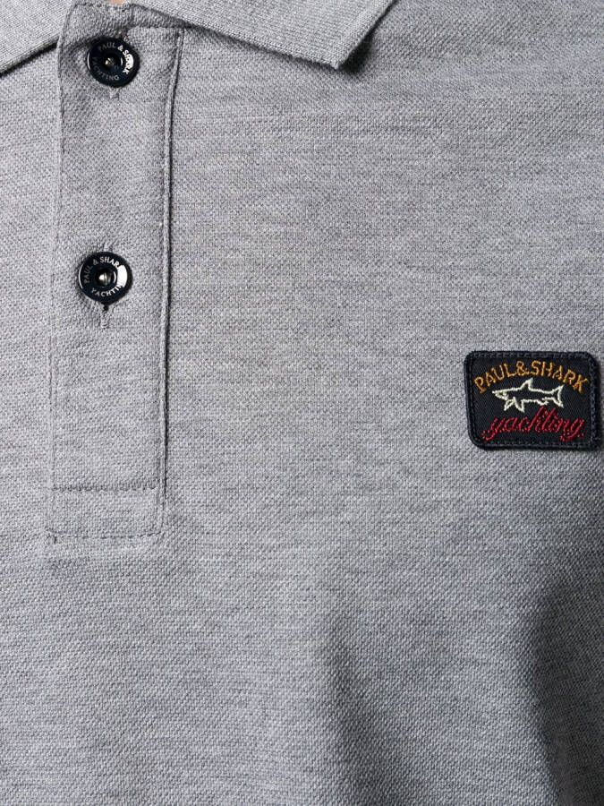 Paul & Shark Poloshirt met logopatch Grijs