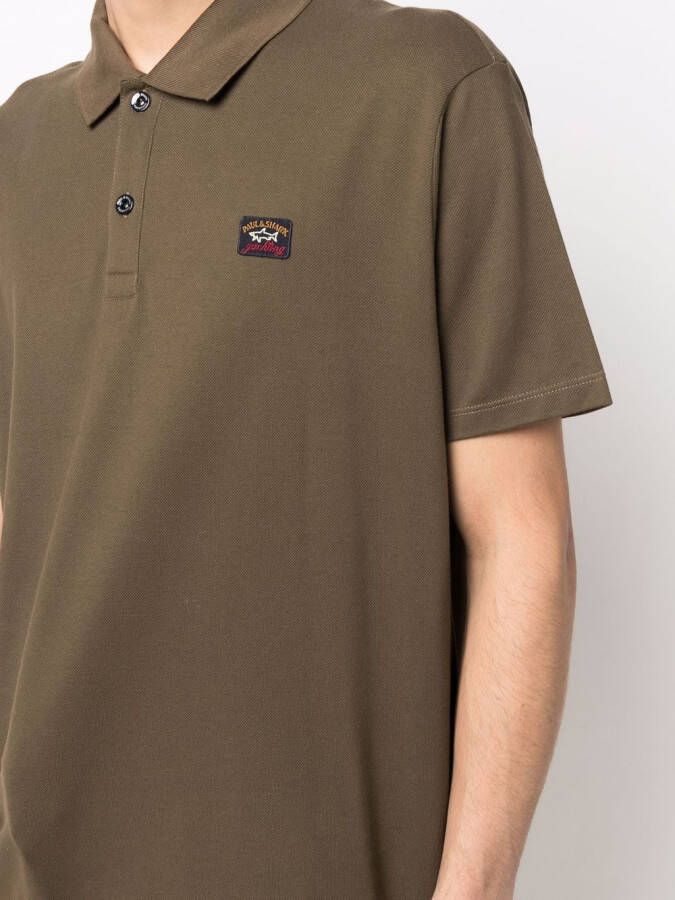 Paul & Shark Poloshirt met logopatch Groen