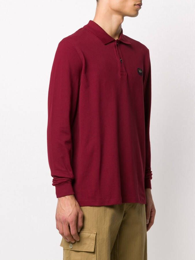 Paul & Shark Poloshirt met logopatch Rood
