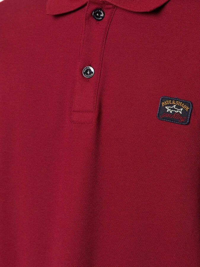 Paul & Shark Poloshirt met logopatch Rood