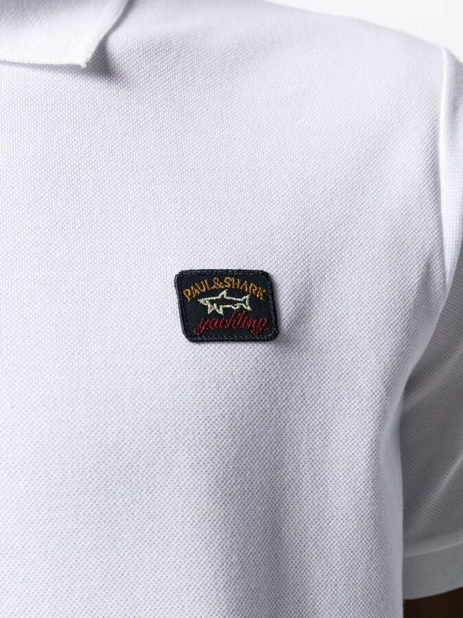Paul & Shark Poloshirt met logopatch Wit