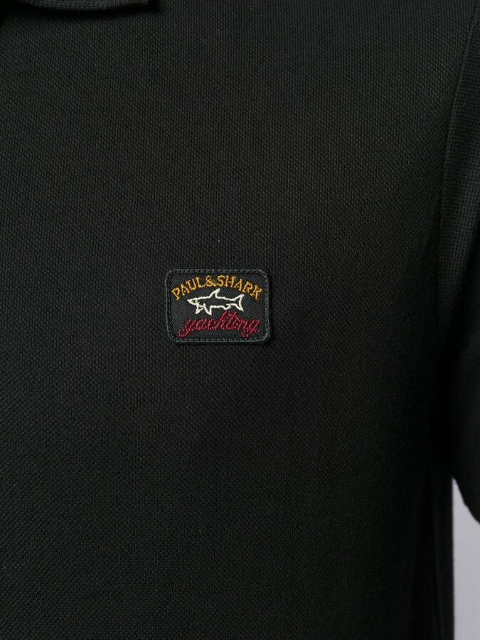 Paul & Shark Poloshirt met logopatch Zwart