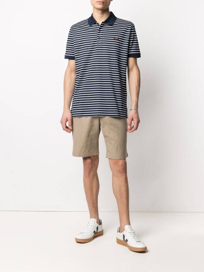 Paul & Shark Poloshirt met patch Blauw