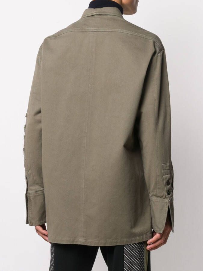 Paul & Shark Shirtjack met scheuren Groen