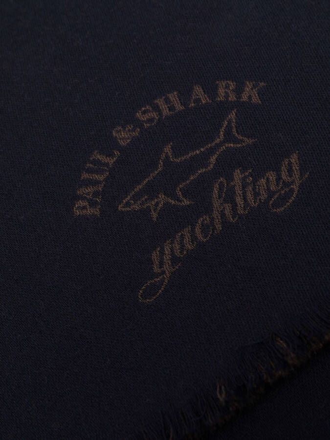 Paul & Shark Sjaal met logoprint Blauw