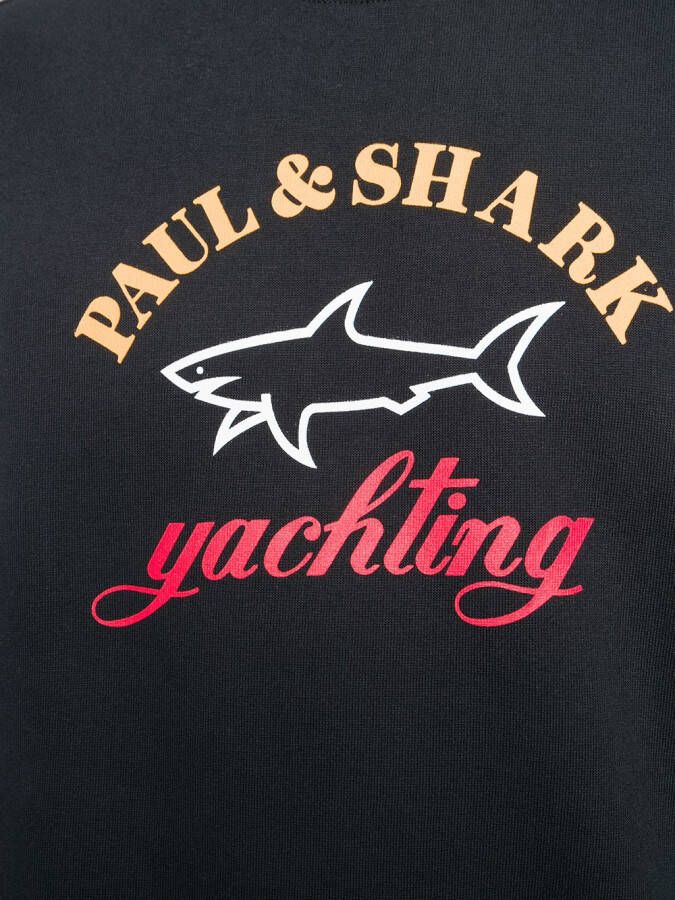 Paul & Shark Sweater met logoprint Blauw