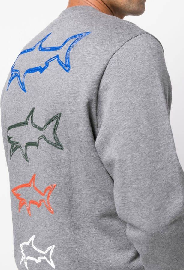 Paul & Shark Sweater met logoprint Grijs