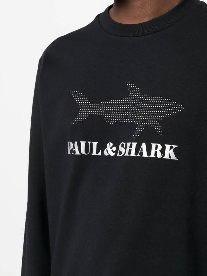 Paul & Shark Sweater met logoprint Zwart