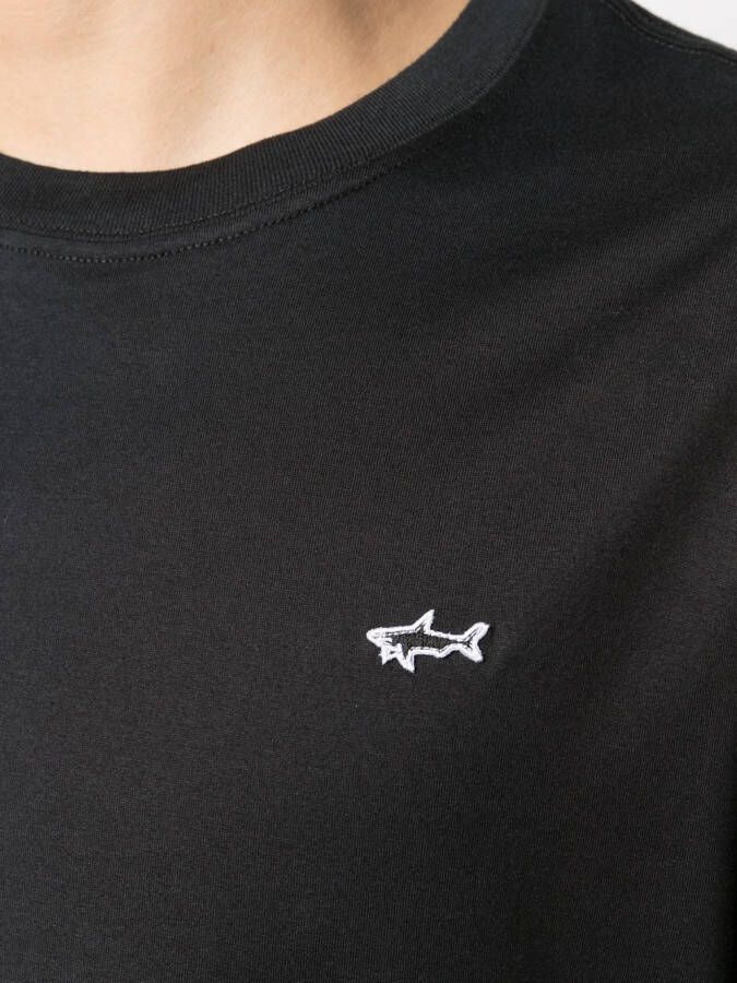 Paul & Shark T-shirt met haaipatroon Zwart