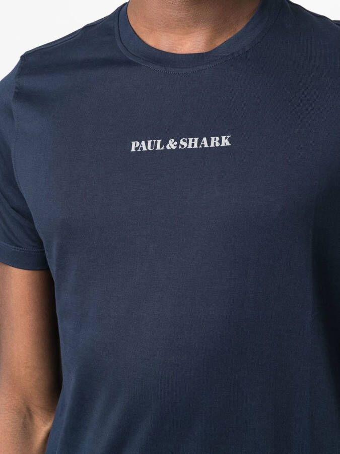 Paul & Shark T-shirt met logo Blauw