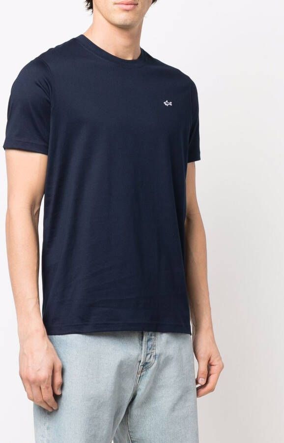 Paul & Shark T-shirt met logopatch Blauw