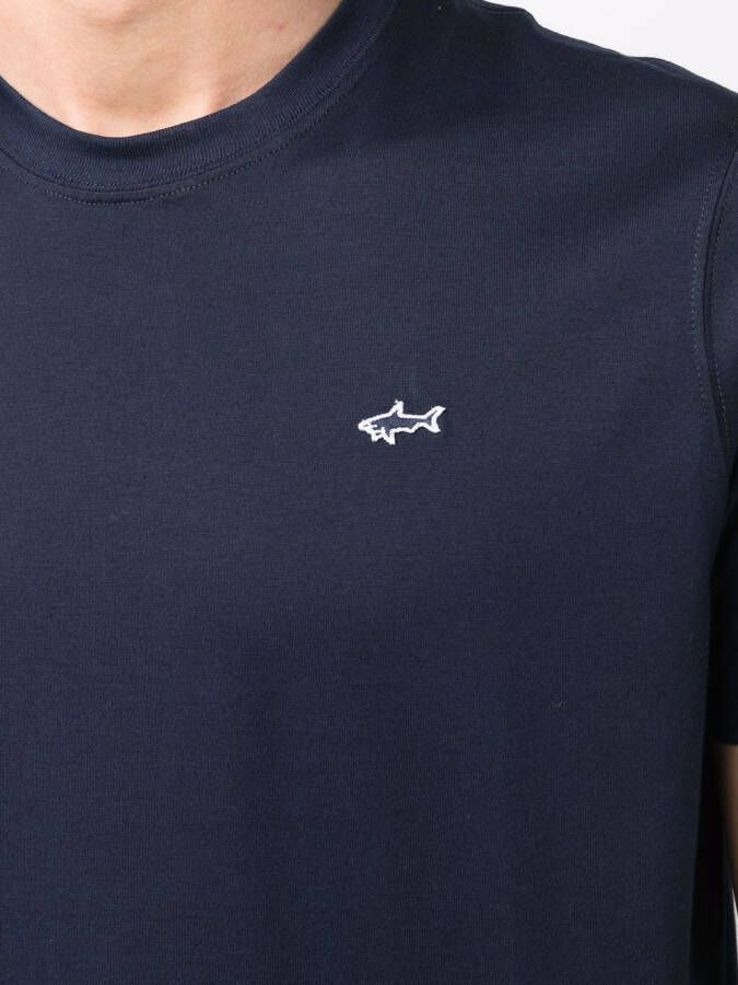 Paul & Shark T-shirt met logopatch Blauw