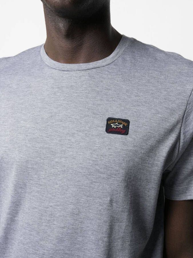 Paul & Shark T-shirt met logopatch Grijs