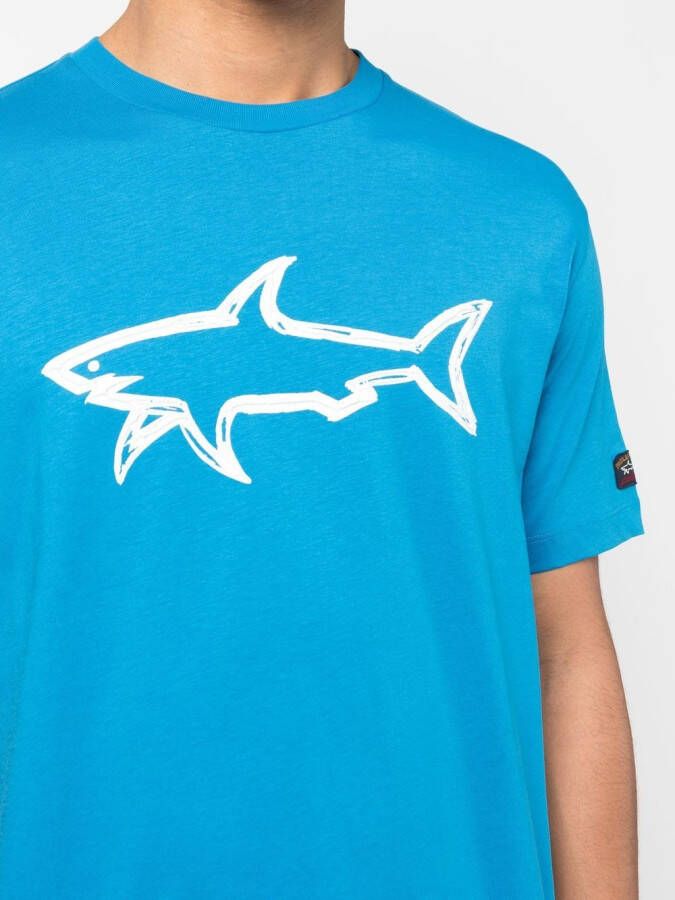 Paul & Shark T-shirt met logoprint Blauw