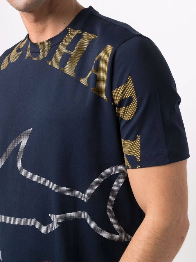 Paul & Shark T-shirt met logoprint Blauw
