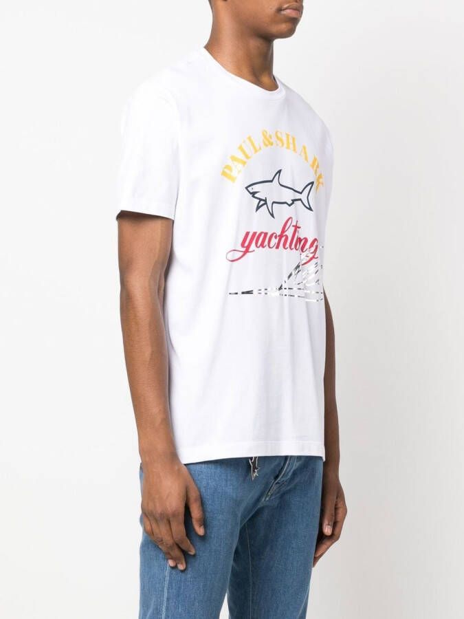 Paul & Shark T-shirt met logoprint Wit