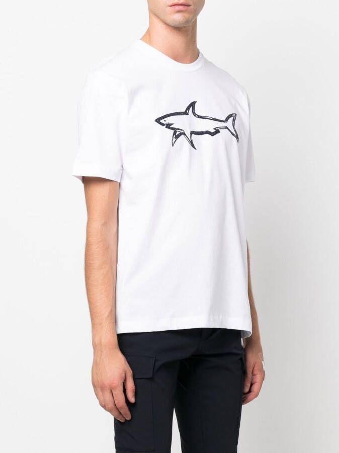 Paul & Shark T-shirt met logoprint Wit