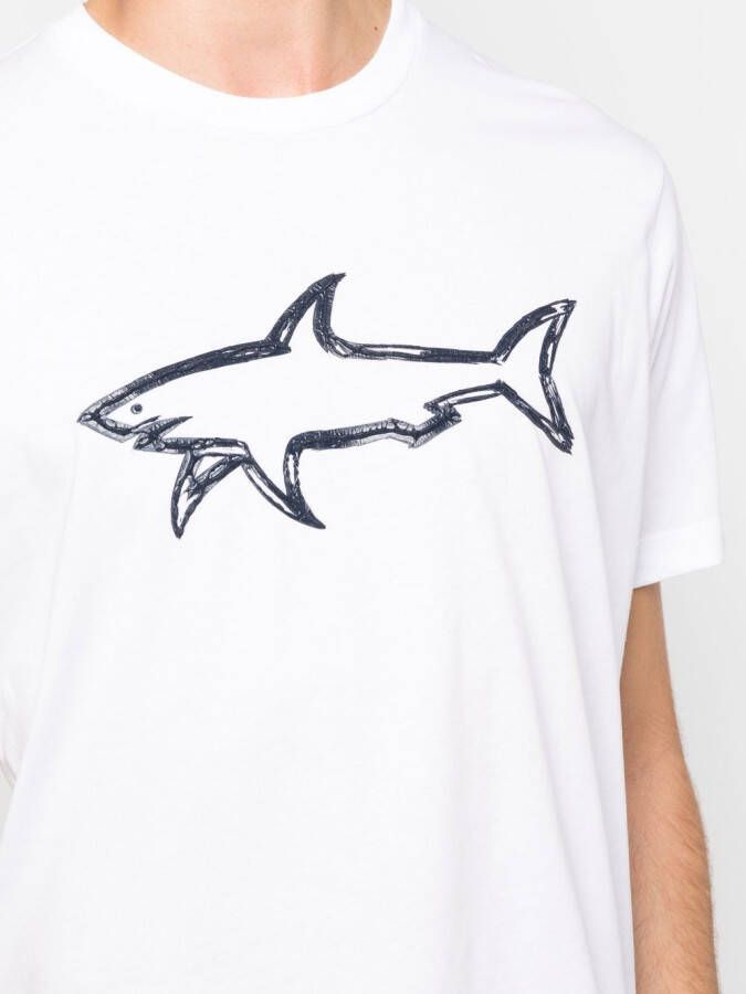 Paul & Shark T-shirt met logoprint Wit