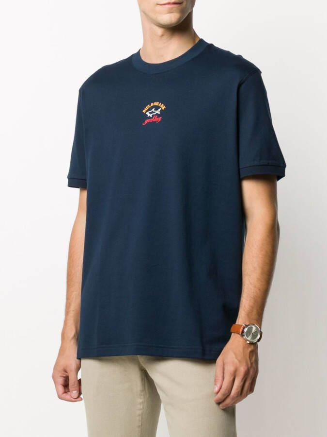 Paul & Shark T-shirt met ronde hals Blauw