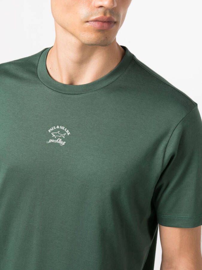 Paul & Shark T-shirt met tekst Groen