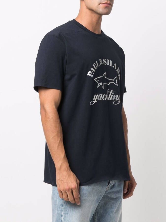 Paul & Shark T-shirt van stretch katoen Blauw